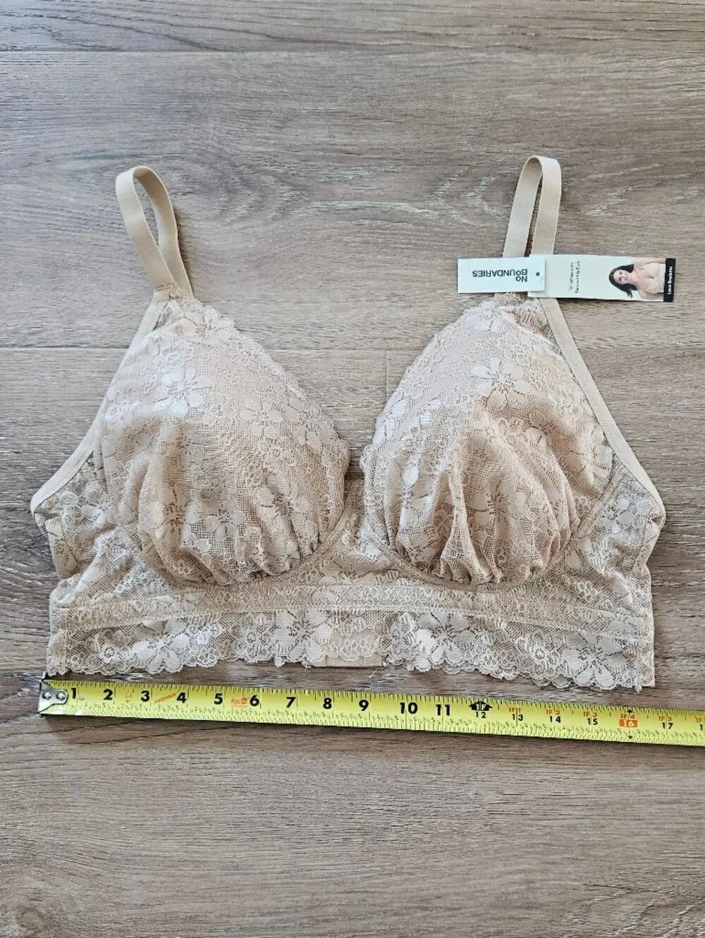No Boundaries Lace Bralette in Nude Size XXXL